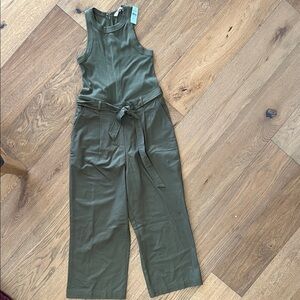 Sleeveless Olive Jumpsuit